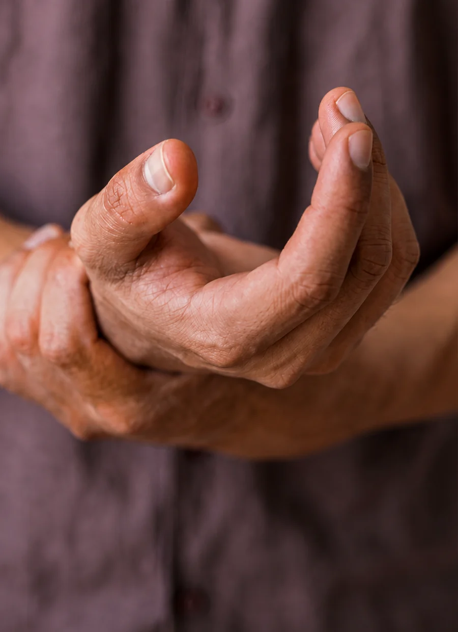 Hands representing neuropathy symptoms